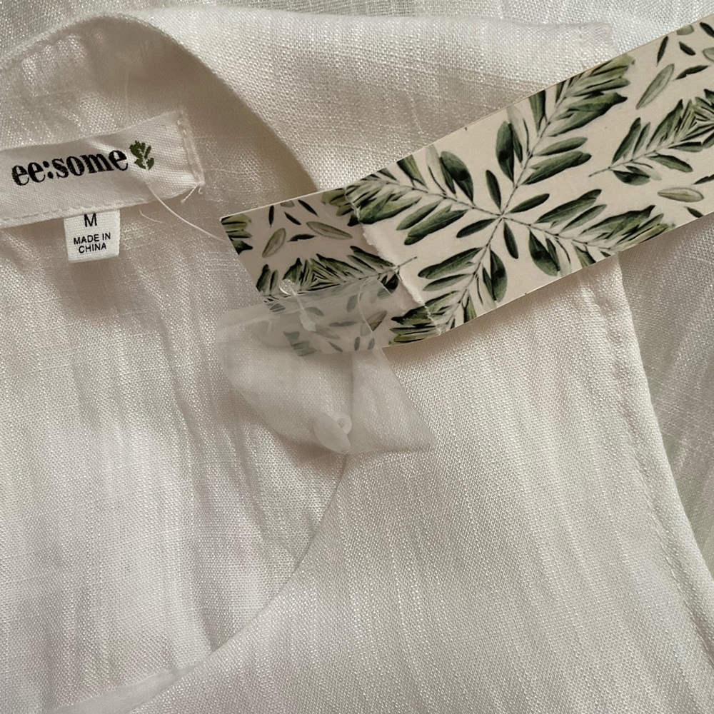 ee:somme Tunic Cold Shoulder Cream Size M NWT - Picture 8 of 11